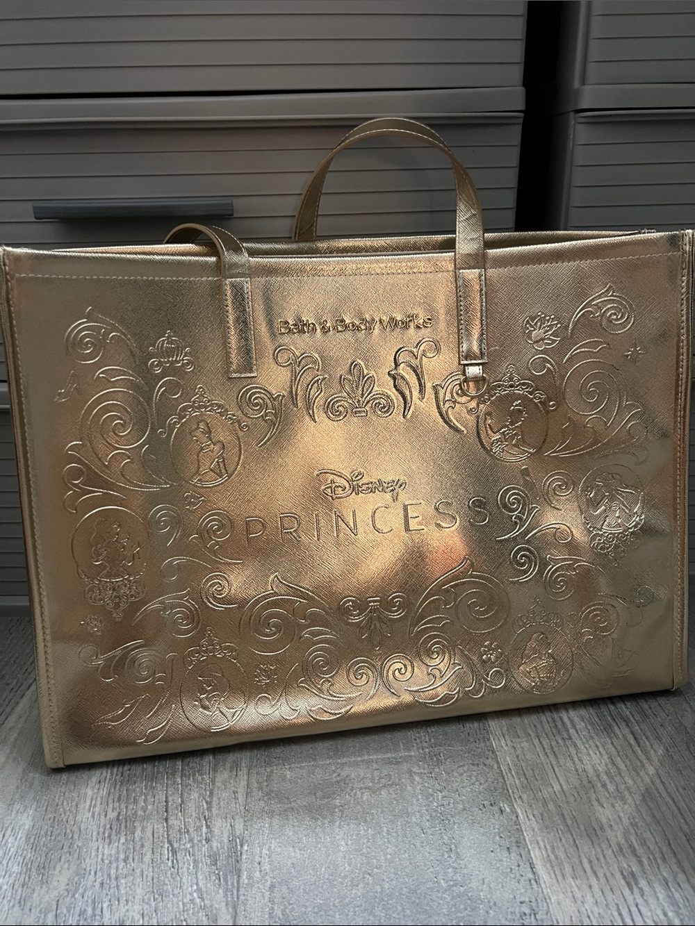 Bath & Body Works - Disney Metallic Gold Princess Tote Bag